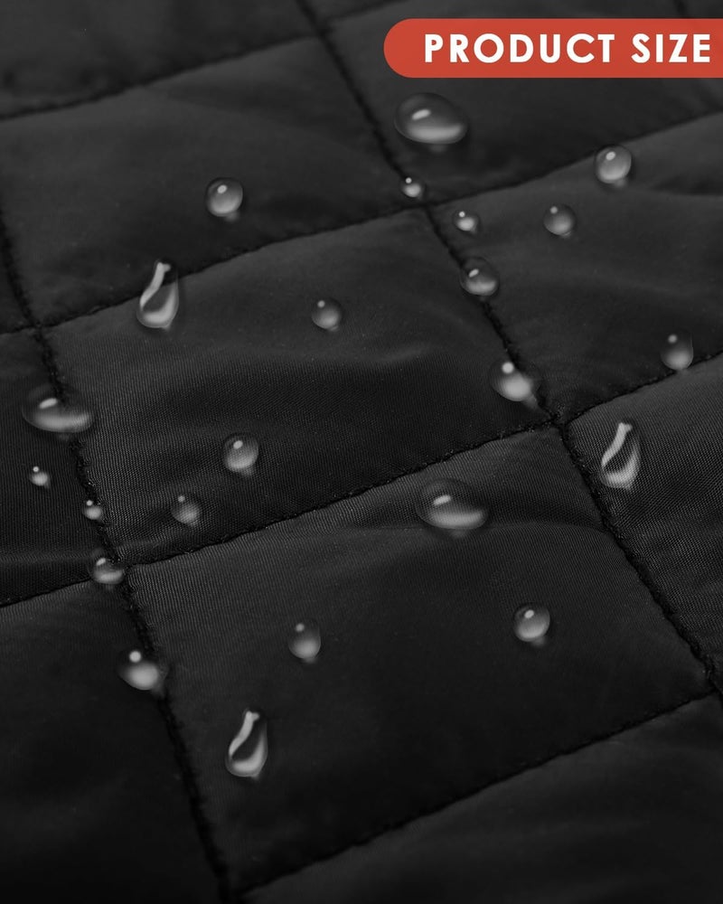 TINDTOP Thickened Grand Piano Cover, Thicken Cotton Lining Baby Piano Cover, Waterproof Washable Soft Bordered Decorated Full Triangle Piano Protective Cover (M - 70.87in/180cm) - Image 5